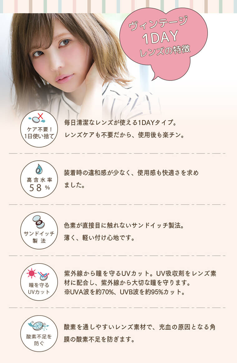 【AngelColor Bambi Vintage／エンジェルカラーバンビ ヴィンテージ ワンデー 1箱10枚】益若つばさプロデュース(1日使い捨て)[ヴィンテージ ヌード]