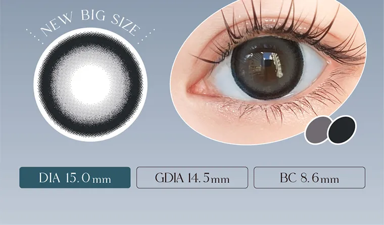 Angelcolor Bambi Series 1day バンビシリーズ|NEWBIGSIZE DIA 15.0mm GDIA 14.5mm BC8.6mm